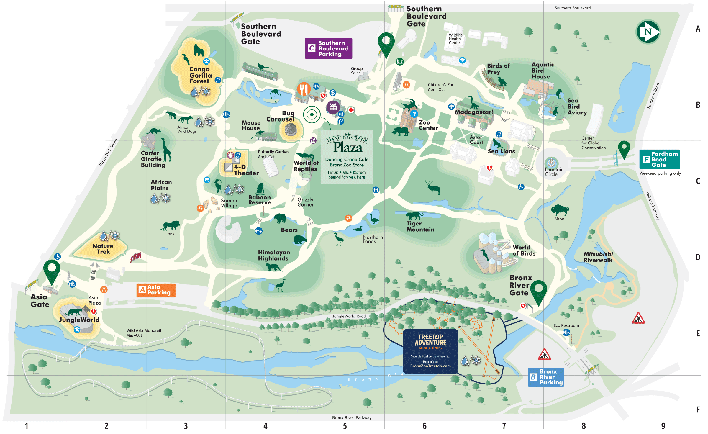 Bronx Zoo Park Map
